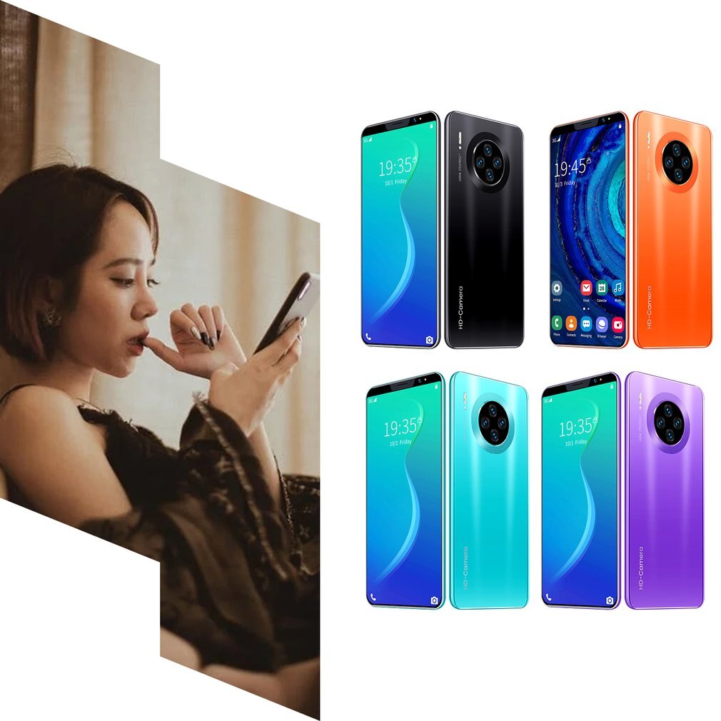 5.8 Inch Screen Mate33 Pro Smartphone with 512M+4GGB Large Memory Support Face/Fingerprint Unlock Dual SIM Mobile Phones