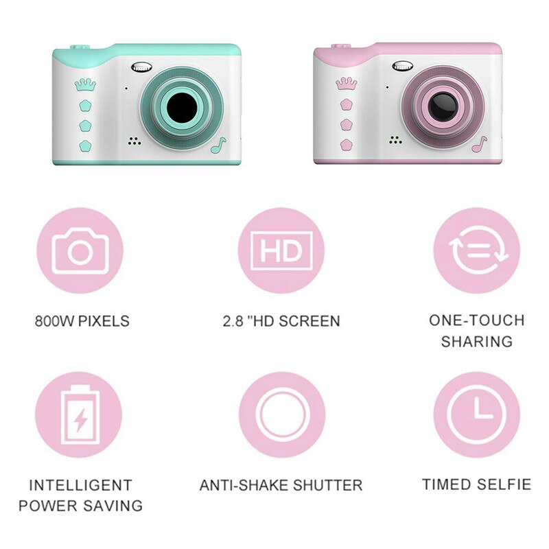 Kinderen Camera 2.8 "Ips Scherm Oogbescherming Hd Touch Screen Digitale Dual Lens 18MP Camera Voor Kinderen Kinderen verjaardag