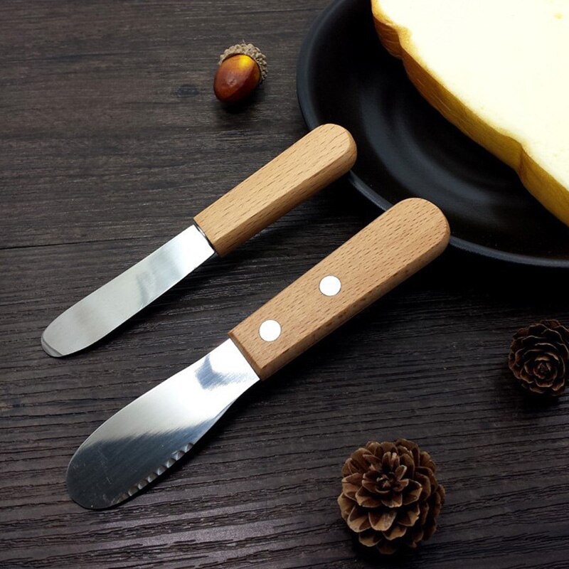 Cuchillo de mantequilla para niños, esparcidor de mermelada, pan tostado pequeño, espátula de mantequilla, cortador de queso, cubertería de cocina