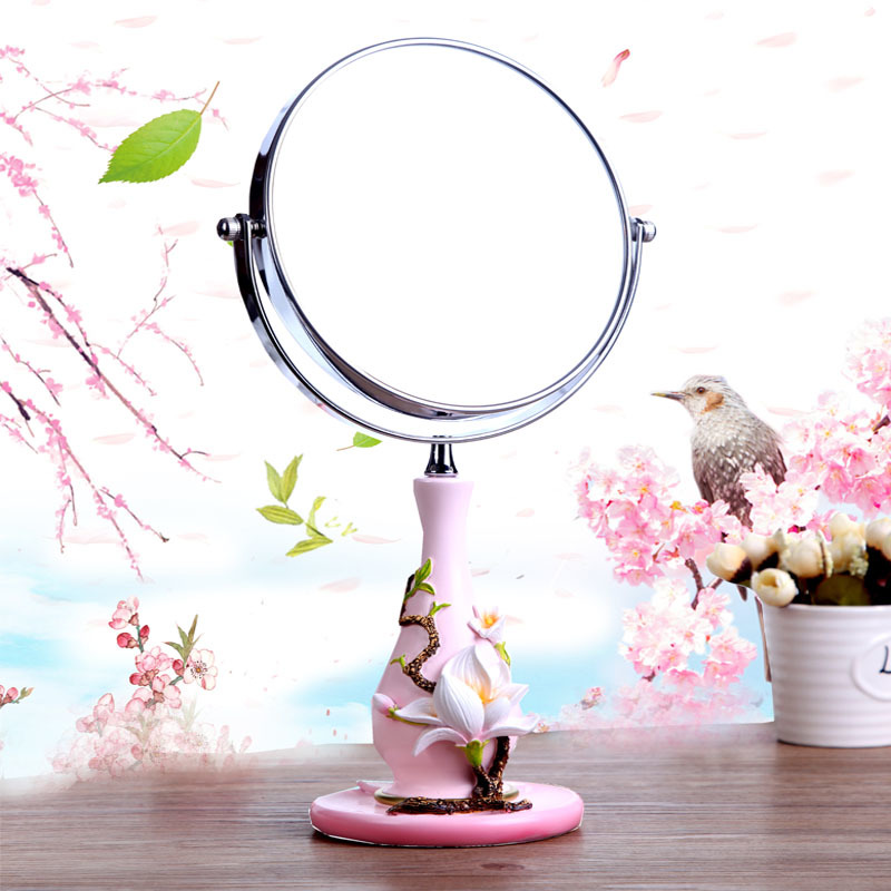 Europese hars schoonheid schoonheid bruiloft spiegel desktop make-up spiegel desktop dubbelzijdige spiegel LO727453