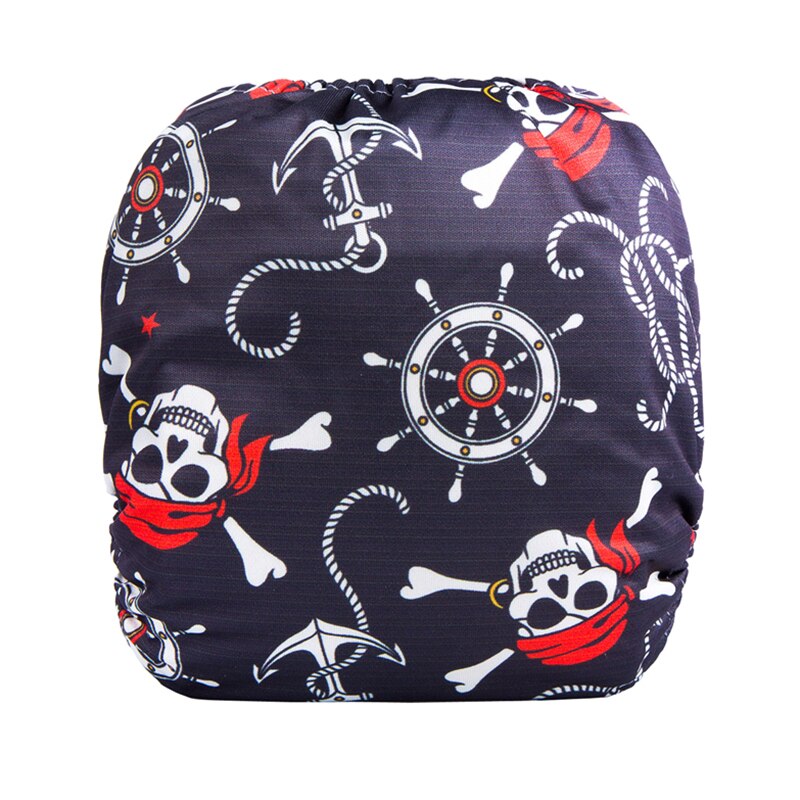 Bohemian Verstelbare Doek Luier Skeletschedel Print Baby Luiers Boho Herbruikbare Nappy Fit 3-15Kg Baby Baby