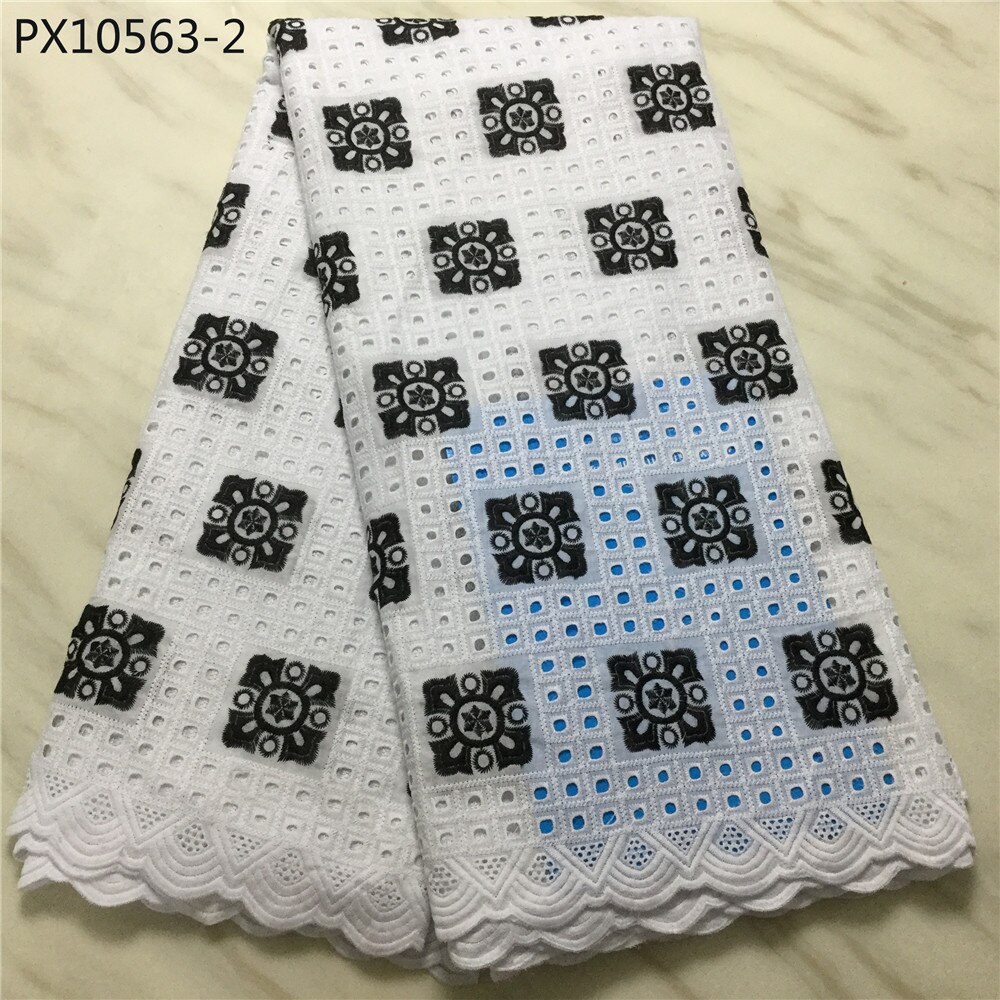 Bon prix le dernier tissu en coton et dentelle sèche suisse pour fête de dame