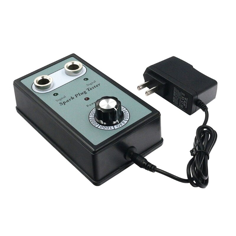 Car Spark Plug Tester Ignition Plug Analyzer Diagnostic Dual Hole Test Tools 12V Gasoline Automotive Spark Plug Detector D7YA: US