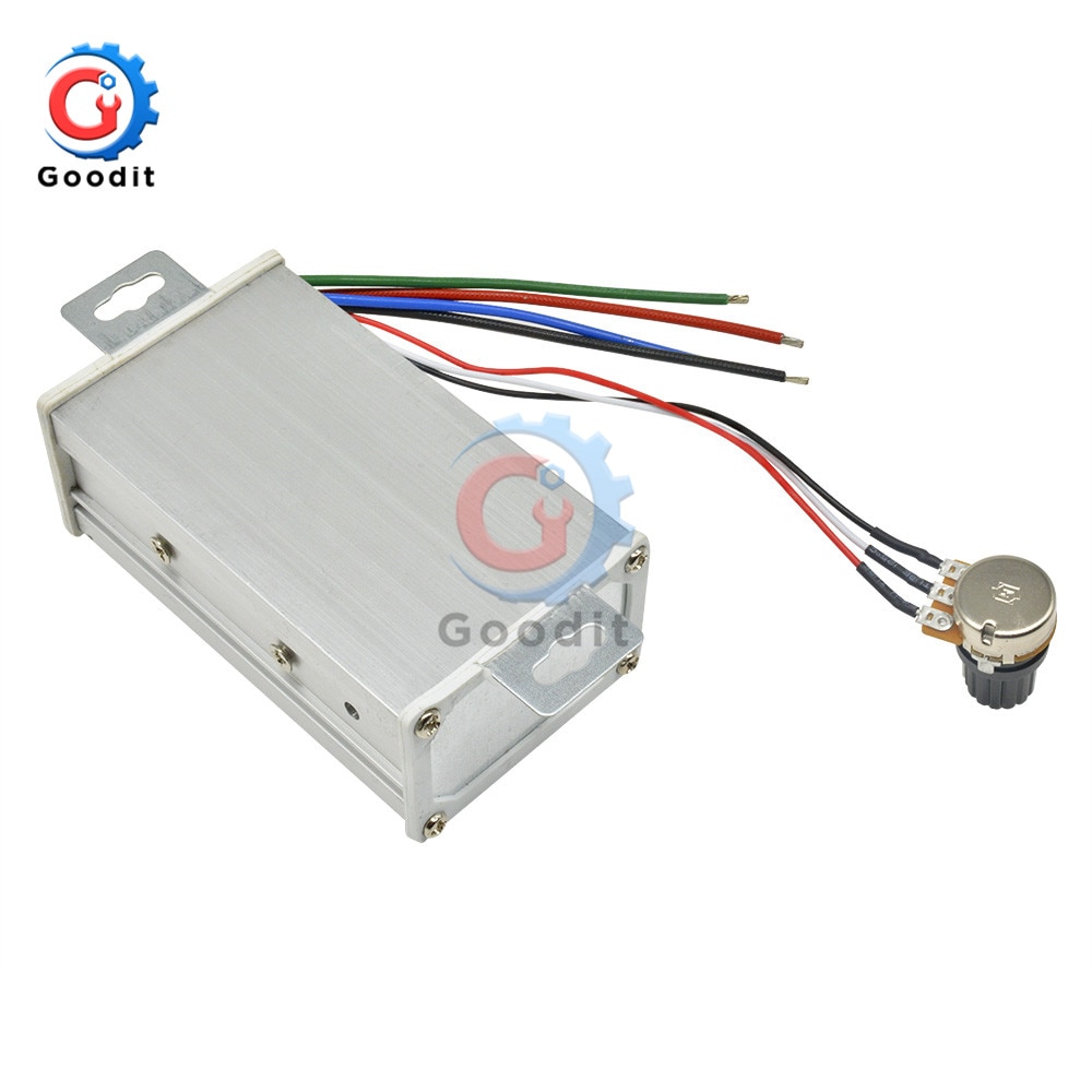 Dc9-60v 9-60v pwm likestrømsmotorhastighetsregulator trinnløs 12v 24v 60v maks 20a pulsbreddemodulator motorhastighetsregulatorbryter