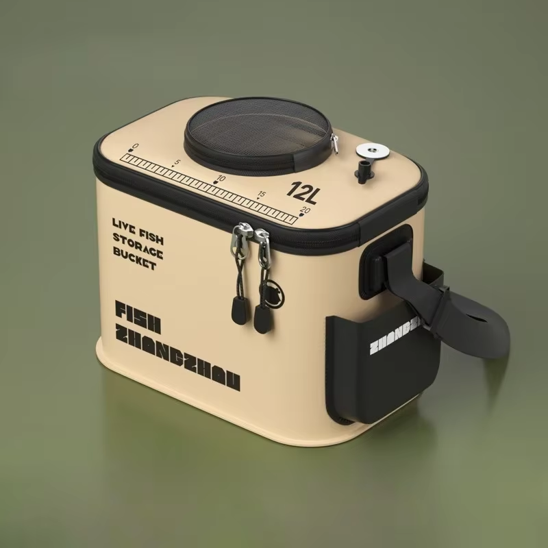 12L-27L Emmer Outdoor Visemmer Opvouwbaar Draagbaar Netto Levende Visemmer EVA Wateremmer voor Wilde Vissen Huishoudelijke Emmer: Paars