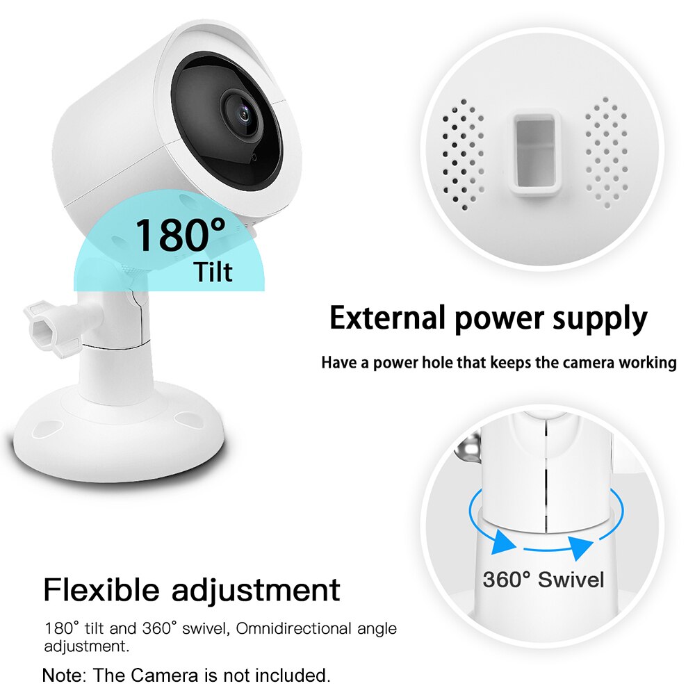 Wall Mount for YI Home Camera Wall Mounted 360 Degree Swivel Bracket Holder for YI 1080p/720p Home Camera Weatherproof