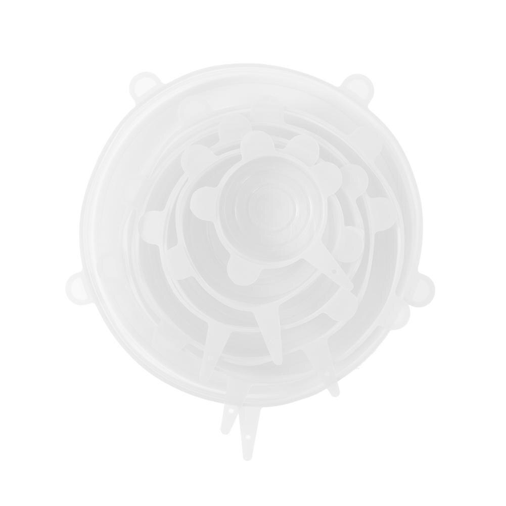 6/12 stuks siliconen rekdeksels universele deksel siliconen kom deksel magnetron voedsel pan kookdeksel siliconen deksel pot verse deksel  z1 k 4