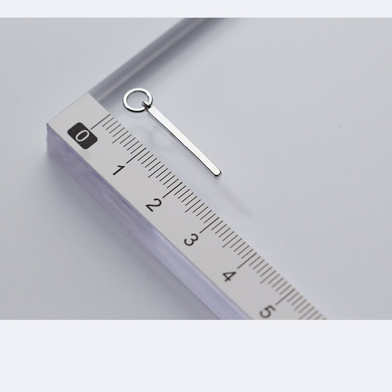 UQBing 1.5*1.5*21mm Simple 925 Sterling Silver Long Bar Charms DIY Jewelry Making Findings Accessories