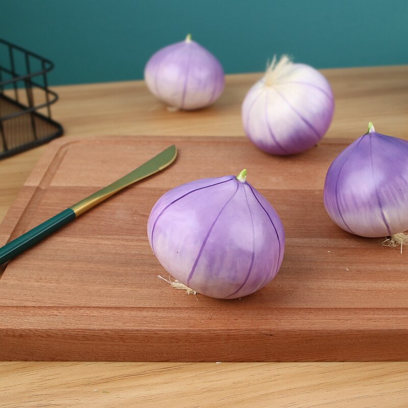 Simulatie Ui Groente Model Sjalot Groente-en Ornamenten Kinderspeelgoed Showroom Kabinet Decoratie Schieten 1Pc