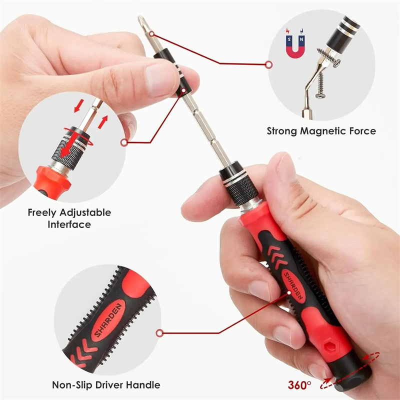 Skruvmejselsats magnetisk torx phillips hylsgängtapp utdragare borttagare skiftnyckel skruvmejsel bits borrsats multiverktyg handverktyg