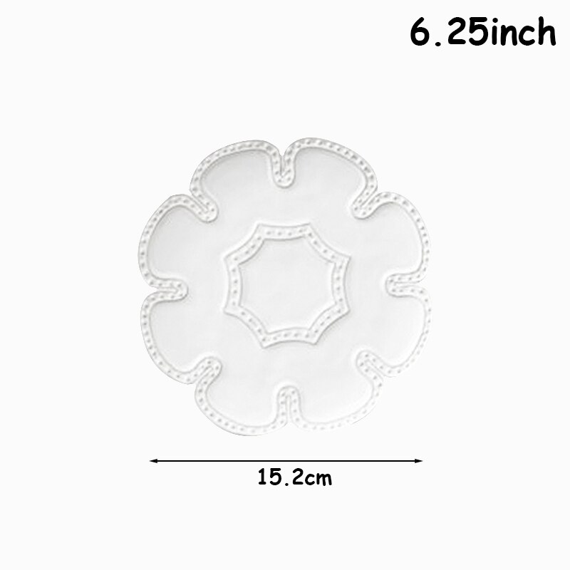 Bandeja de comida para Postres, plato plano para carne, vajilla y Lisa, blanca, Delica basso-relievo, utensilio PARA CENA DE BODA, 1 ud.: 6.25inch