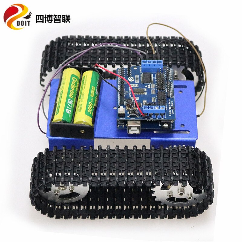 Szdoit espduino wifi control  t101 metal crawler rc robot tank chassi kit 33gb-520 dc motor diy för arduino utbildning leksak