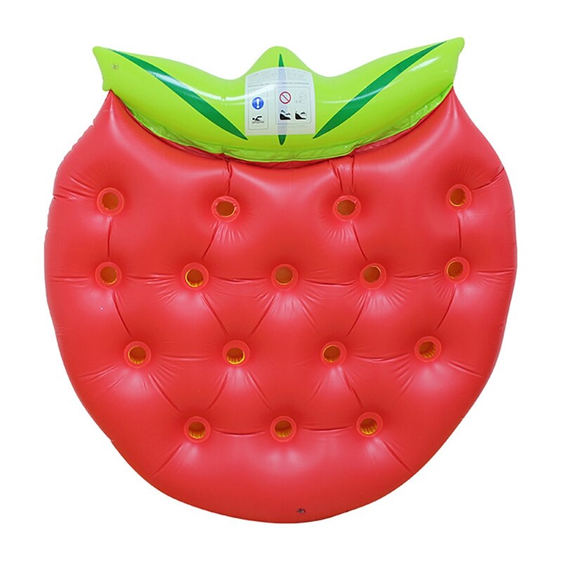 Aardbei Pool Float 156X148cm Jumbo Fruit Opblaasbare Lounger-Grappig Voedsel Thema Zwembad Party Accessoire 6P Fruit