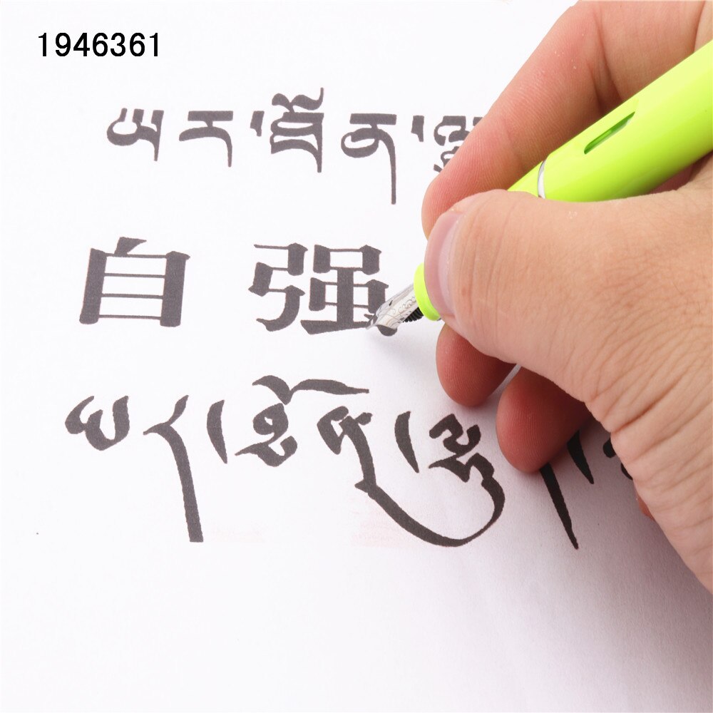 Jinhao 871 fluoresoiva vihreä gootti rinnakkain taide kukka body art litteä kärki vinyyli tiibetin arabia opiskelija toimisto mustekynä