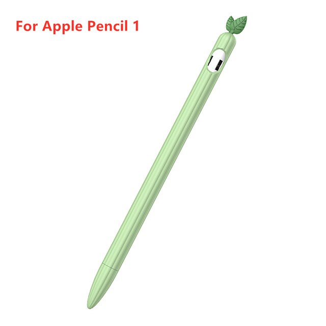 Coque de protection Anti-perte pour Apple Pencil 2, étui en Silicone pour iPad 1/2, stylet protecteur: Green-1st