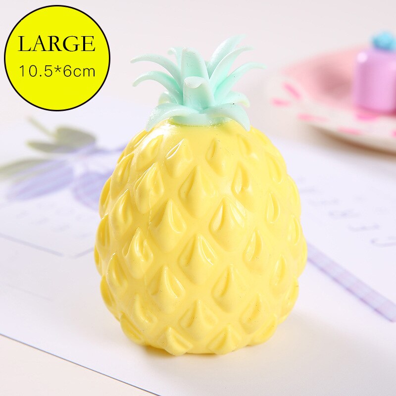 Fun Soft Ananas Anti Stressbal Stress Reliever Speelgoed Voor Kinderen Volwassen Fidget Squishy Antistress Creativiteit Leuke Fr: Big-yellow-1pcs