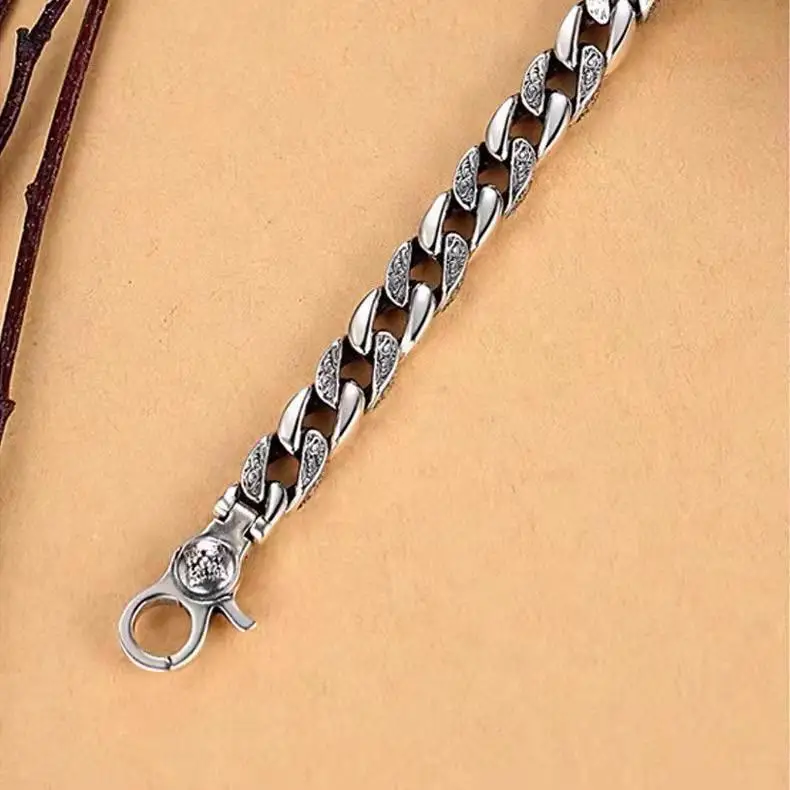 Hx Nieuw Lucky Jinbao Paixiu Dominante Heren Handgemaakte Zilveren Armband Retro Trend Armband Mode Sieraden Accessoires