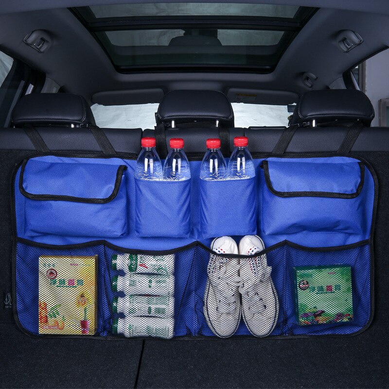 Auto Lagerung Organizer Auto Kofferraum Tasche Universal- Große Kapazität Rücksitz Lagerung Tasche Kofferraum Ladung Gittergewebe Halfter Tasche