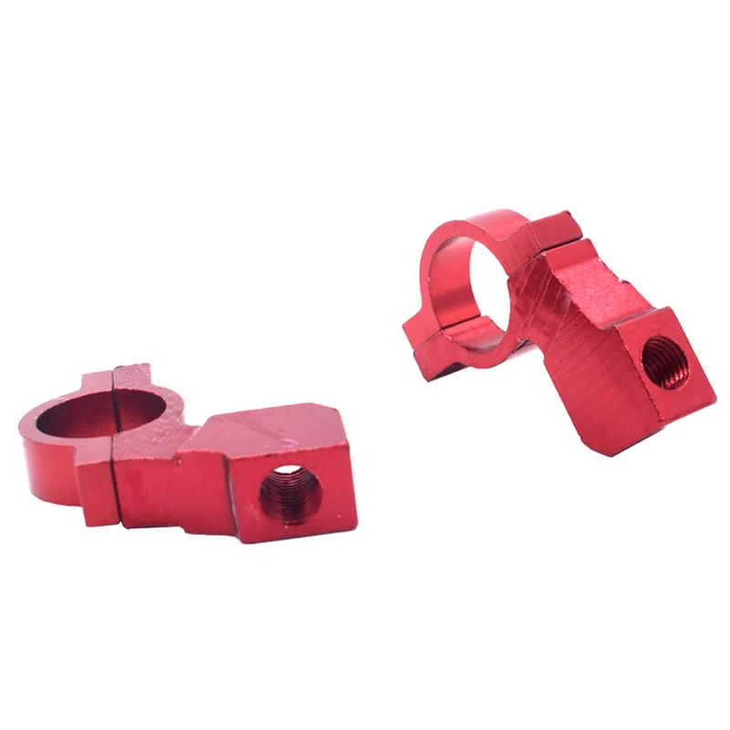 2 Stuks Motorfiets Fiets Atv Achteruitkijkspiegel Beugel Mount Adapter Houder Klem Schroef Cnc Aluminium 22Mm 7/8 "Stuur Universeel: Champagne