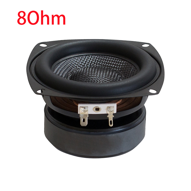 Haut-parleurs de caisson de basses 40W, 4 pouces, 4ohm, 8ohm, Hifi, basse profonde, bibliothèque, haut-parleur, bassin en Fiber de verre, Home cinéma, bricolage: 8Ohm Square 1Pc