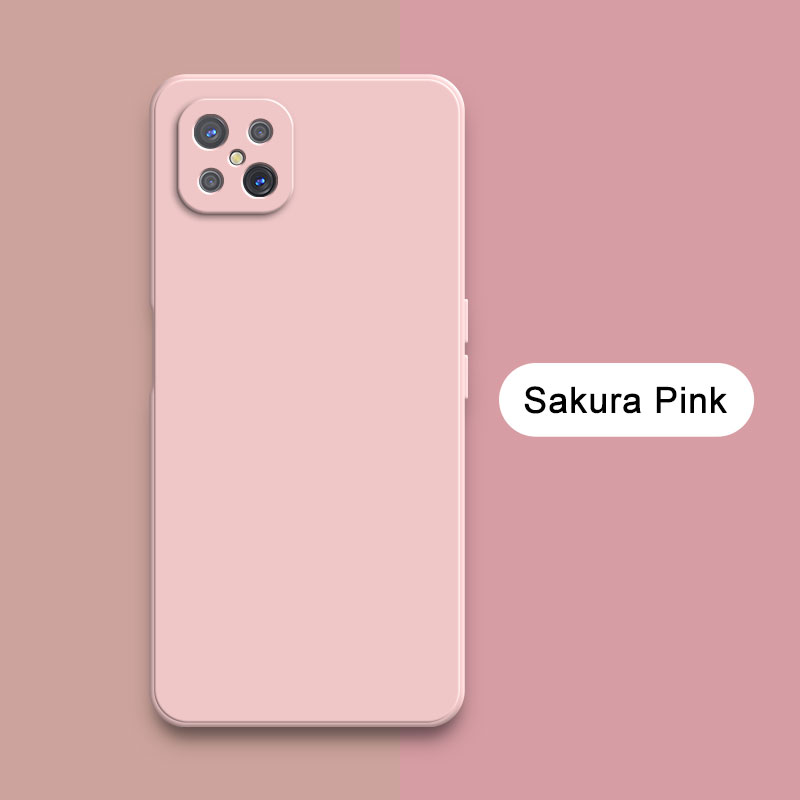 Custodia quadrata in silicone liquido per OPPO A92s Reno4 Reno 4Z Z 5G Fotocamera protettiva 360 Custodia morbida antiurto per telefono Accessori Funda: Neoprene / Rosso