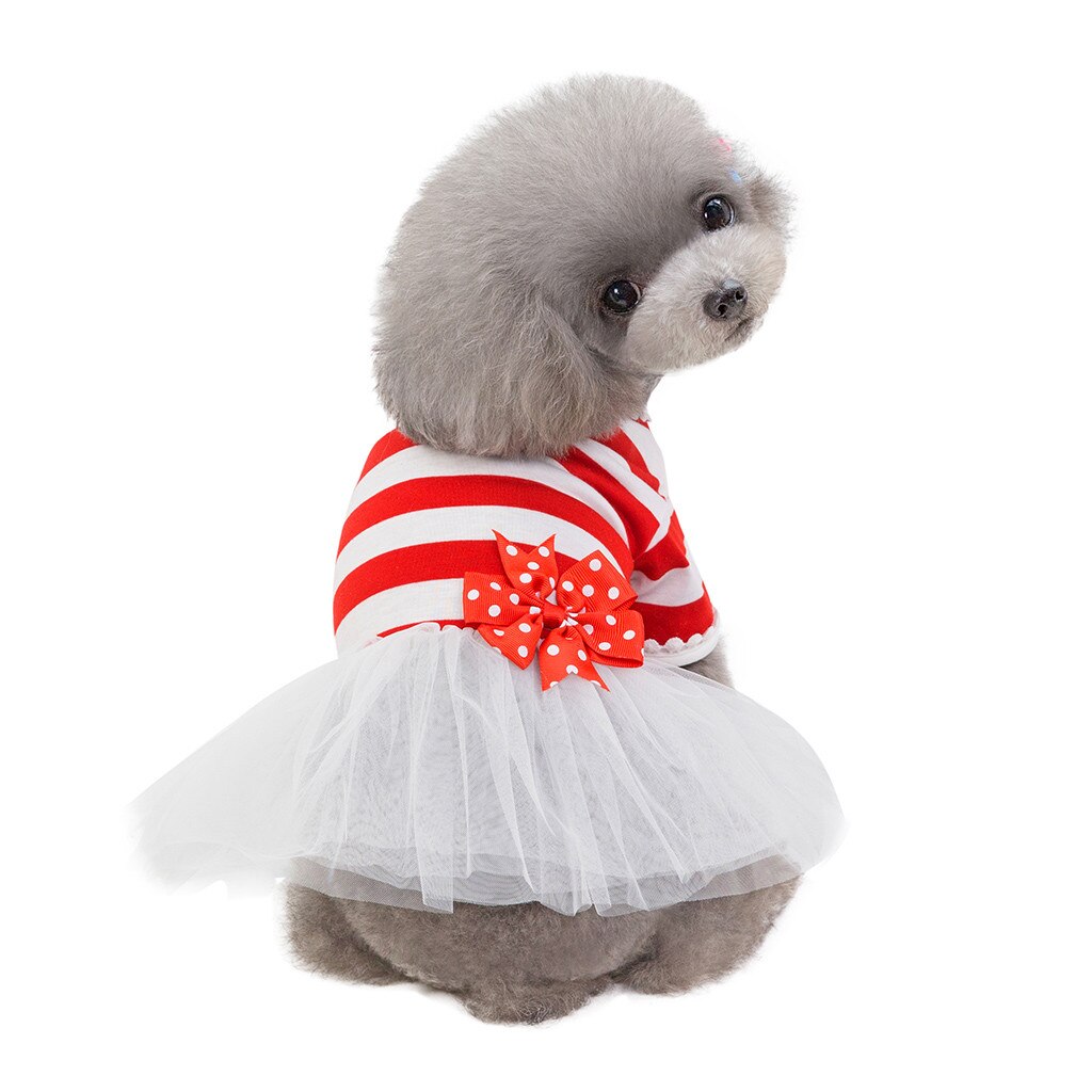 Small Dog Dress Pet Dog Bowknot Dress Dog Cat Cute Spring Summer chihuahua dog accessories pet costume for dogs pug clothes