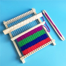 Weaving Loom Craft Educational Tool Wood Weaving Traditional Wooden Kids Adult Toy Frame Pixel Knitting Machine Christmas