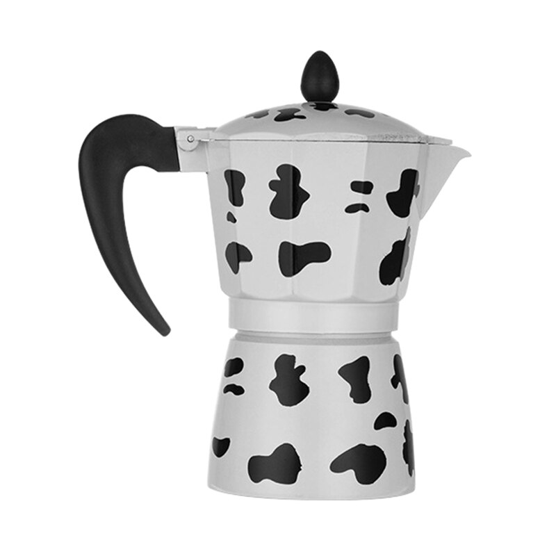 Cow Printed Coffee Maker Aluminum Alloy Moka Pot Espresso Mocha Latte Percolator R9JC: 150 ML