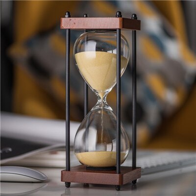 30 Minute Sandglass Hourglass Timer Sandglass Countdown Timing Modern Modern Home Decorations Desktop Ornaments: Brown
