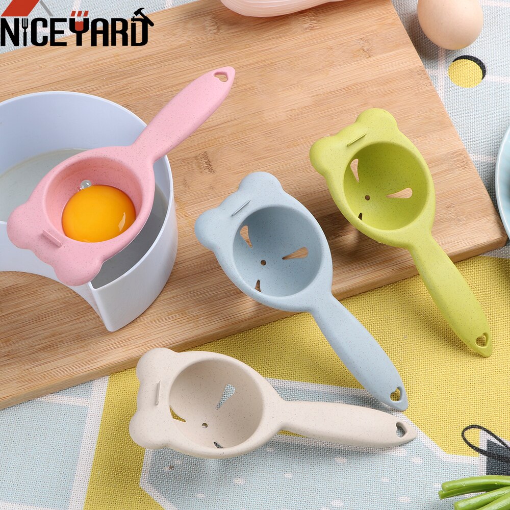 Separador de huevos de yemas, tamizado de yemas, Blanco NICEYARD, herramientas de cocina para Chef, utensilios de cocina de plástico para el hogar, accesorios de cocina