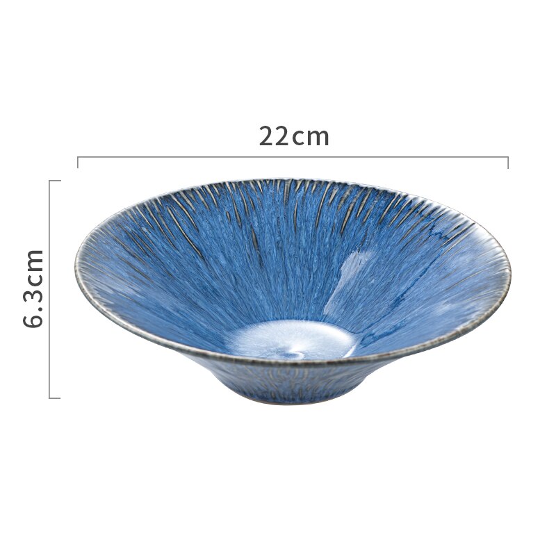 Keramische Fruit Salade Kommen Soep Wastafel Ronde Servies Koken Plaat Groente Bowls Creatieve Hotel Restaurant Snack Desserts Lade: 8.5 inch 4