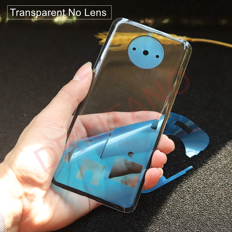 Transparente glasrückseite für xiaomi poco  f2 pro, akkudeckel, gehäuseabdeckung für poco  f2 pro