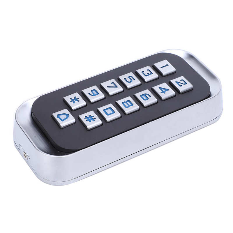 Keypad Door Entry 125KHz Access Control Password Swiping Card Wiegand26 Metal Backlight Keypad Security Entry