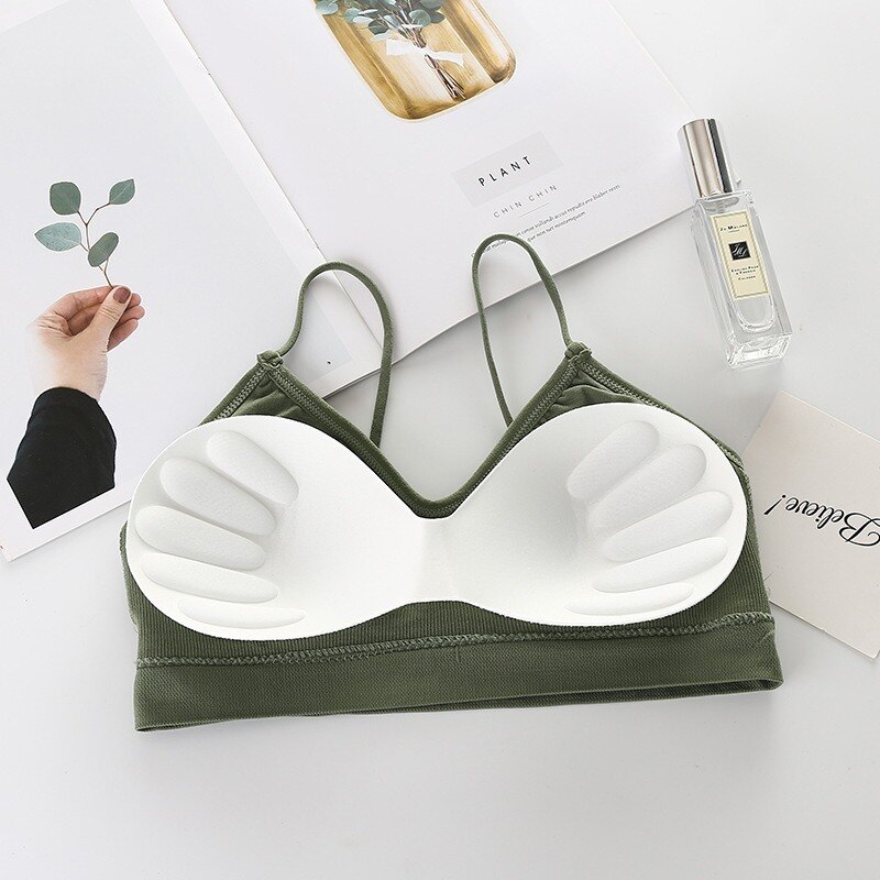 Tops de tubo para mujer, Sujetador deportivo sin huesos, Tops cortos para gimnasio, Bralette para trotar, ropa interior de Fitness para mujer