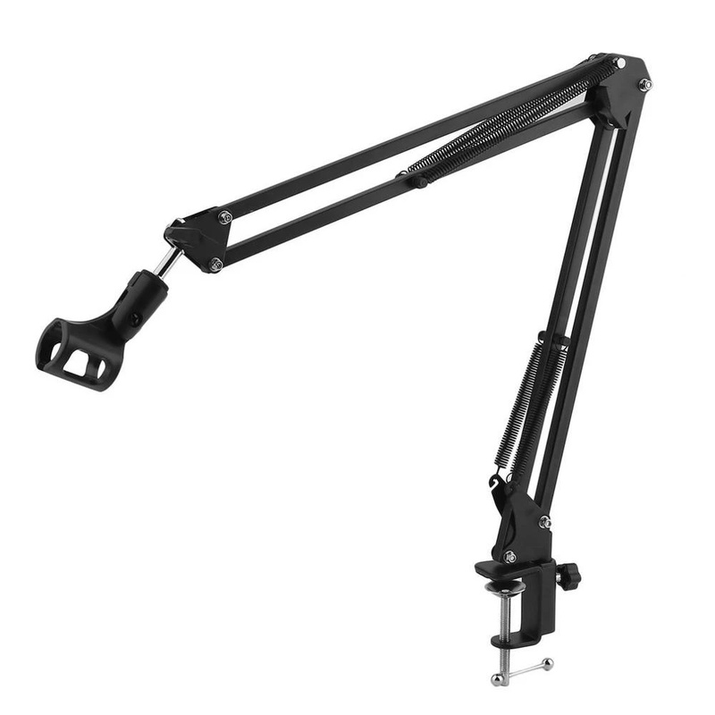 NB-35 Broadcasting Studio Microphone Mic Stand Boom Scissor Suspension Arm Mount Shock For Mounting On PC Laptop Notebook