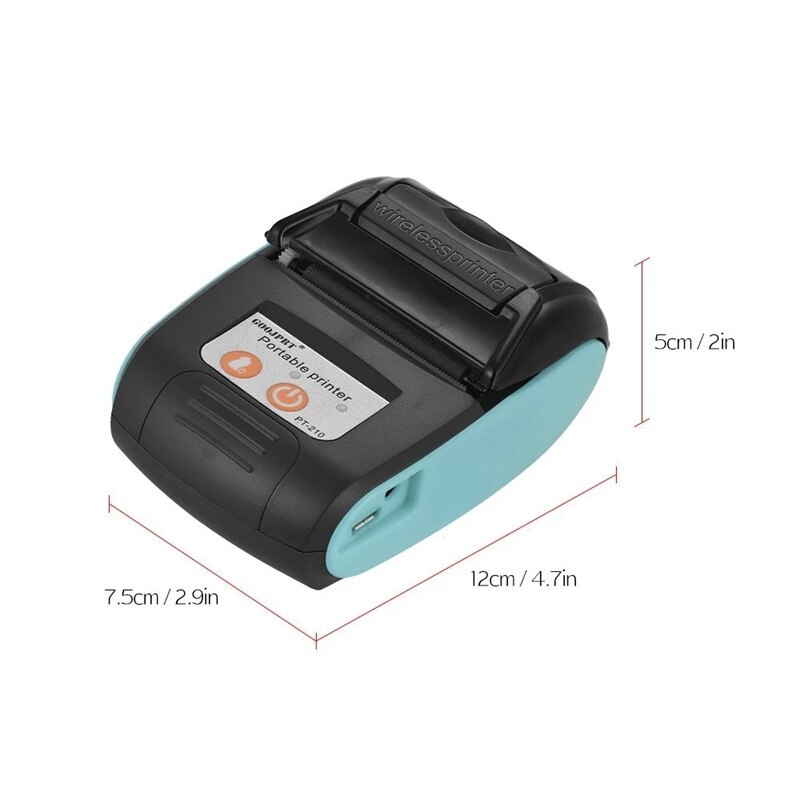 GOOJPRT PT-210 Portable Thermal Printer Handheld 58mm Receipt Printer for Retail Stores Restaurants Factories Logistics