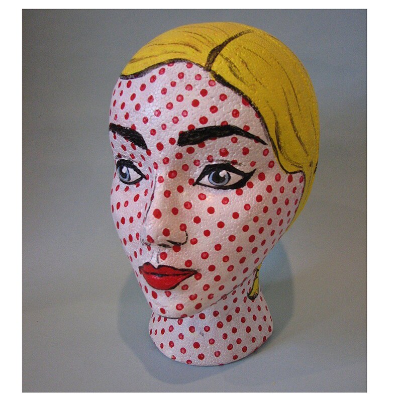 -piepschuim mannequin pruik hoofd display hoed pet pruik houder wit schuim hoofd