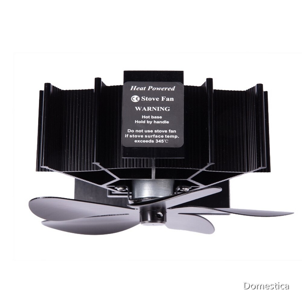 Ventilateur De Poêle à Double Tête Alimenté Par La Chaleur - 6 Pales, 4500 Tr/min, 25 DB, Alliage Aluminium, Pour Poêle Bois Et Gaz