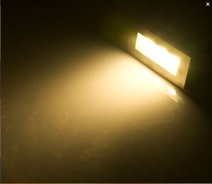 Salg! 1 stk utendørs 3w 170*55*70mm led trapper innfelt vegglampe led step lampe led vanntett  ip65 led fotlys