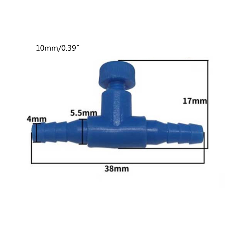 Plastic Control Valve Aquarium 2 Way Air Line Regulator Connector for Adjusting Fish Tank Air Pump Gas Volume