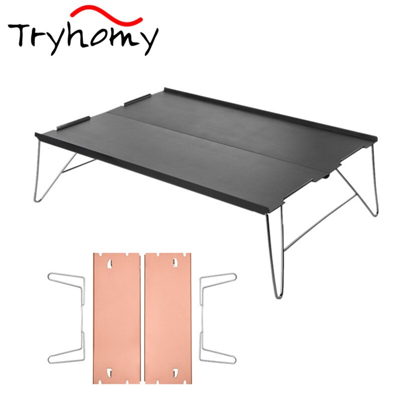 Tryhomy Ultralight Outdoor Camping Folding Table Portable Aluminium Alloy Dining Mini Desk Hiking Picnicing Tables