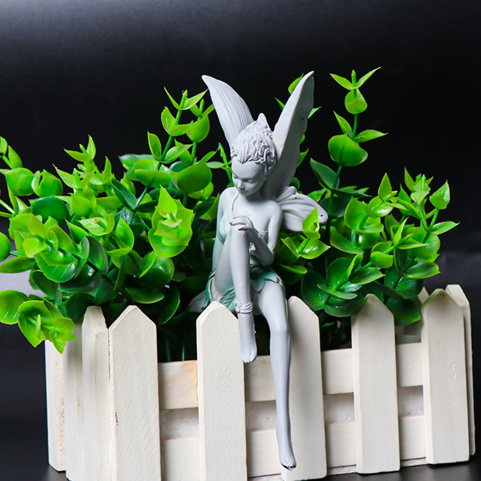 Sitting Fairy Statue Fairy Statue Figurines Outdoor Garden Ornament Resin Craft Yard Garden Decoration Statue