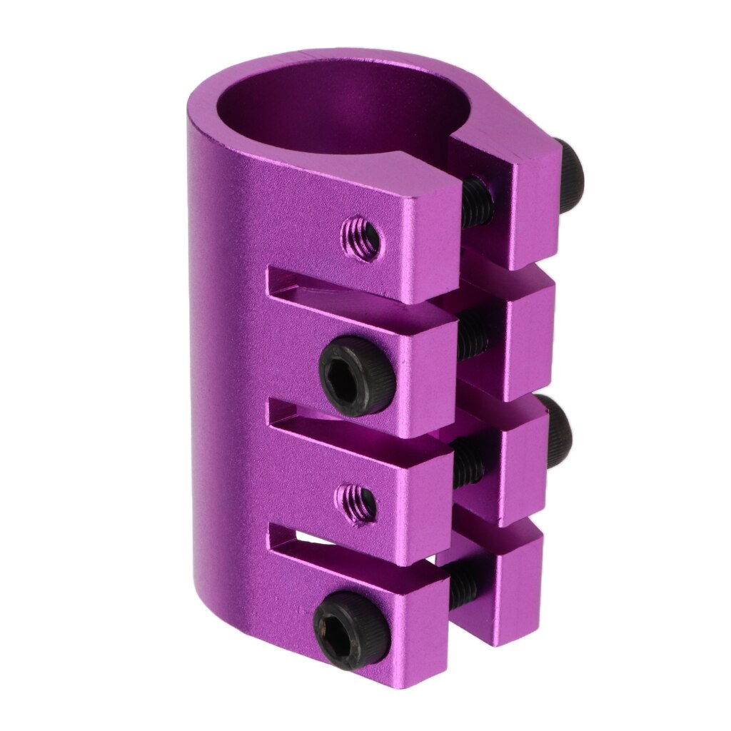 Piezas de abrazadera para patinete , accesorios de manillar, longitud 70mm Diam 31,8mm, 2 colores: Purple