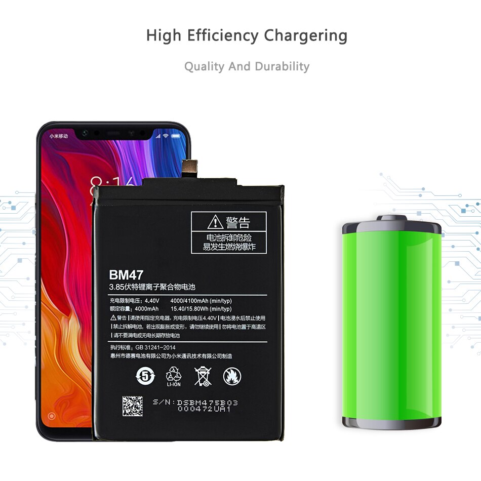 Voor Xiaomi Redmi 3 3S 4x 3pro Hongmi 3 3S 4X4100Mah Bm 47 BM47 Mobiele telefoon Vervanging Batterij Voor Xiaomi Redmi 3 3S 4x 3pro