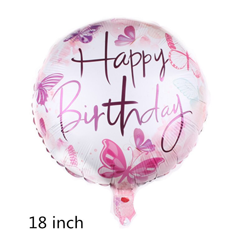 Large Butterfly Foil Balloon for Baby Shower Kids Girl Birthday Jungle Party Decoration Inflatable Air Balloon Animal Globos: round
