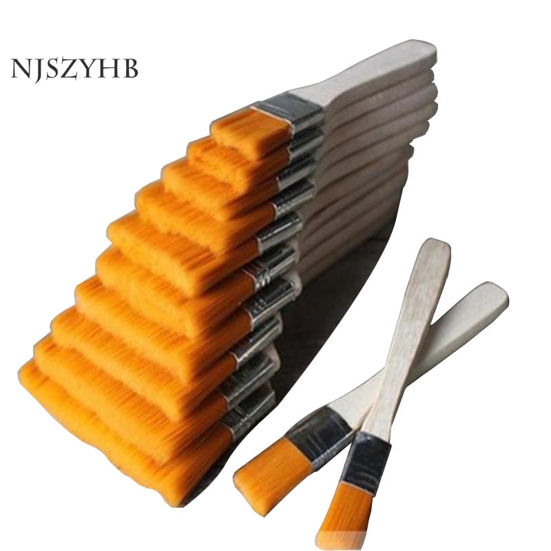 Multi-purpose5 # Houten Handvat Nylon Borstel Lijn Verf Olieverf Bodem Borstel Lijm Dust Cleaning Tool Borstel