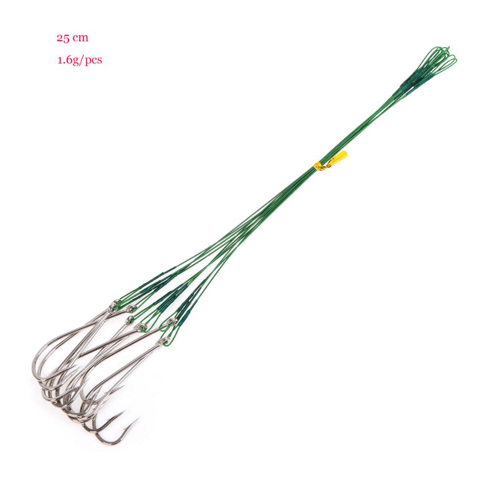 10 Stks/pak Anti-Bite Lijn Vissen Riemen Roestvrij Staaldraad Leader Leash Voor Vissen Lood Core Met Haak A33: 2  pack