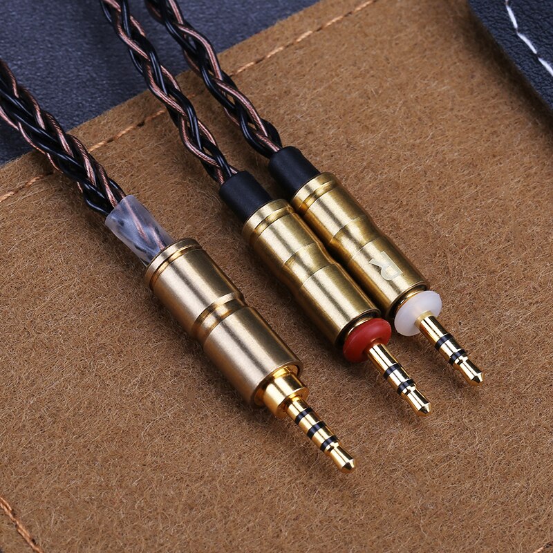 Openheart 8 Core Kabel Voor Hoofdtelefoon 1 Naar 2 Jack 3.5/2.5/4.4Mm Balans Upgrade Vervanging Silver kabels 1.4M Persoonlijkheid: 2.5Balance to 2.5