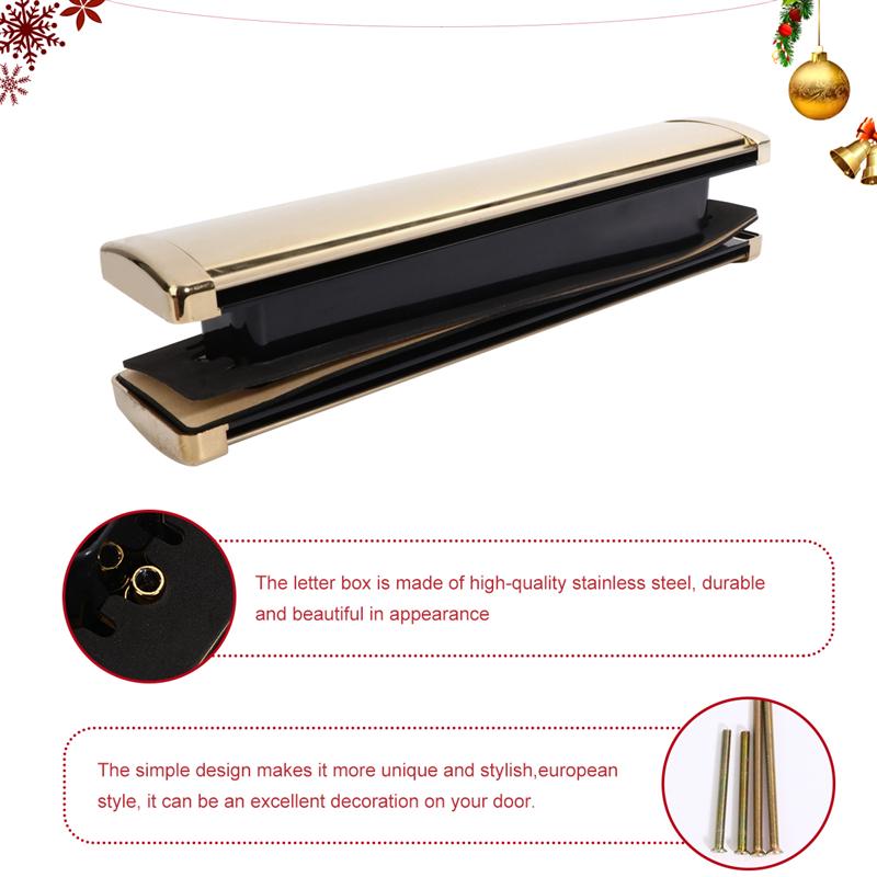 Stainless Steel Letter Box Outdoor Newspaper Box Convenient Letter Case for Outside Outdoor