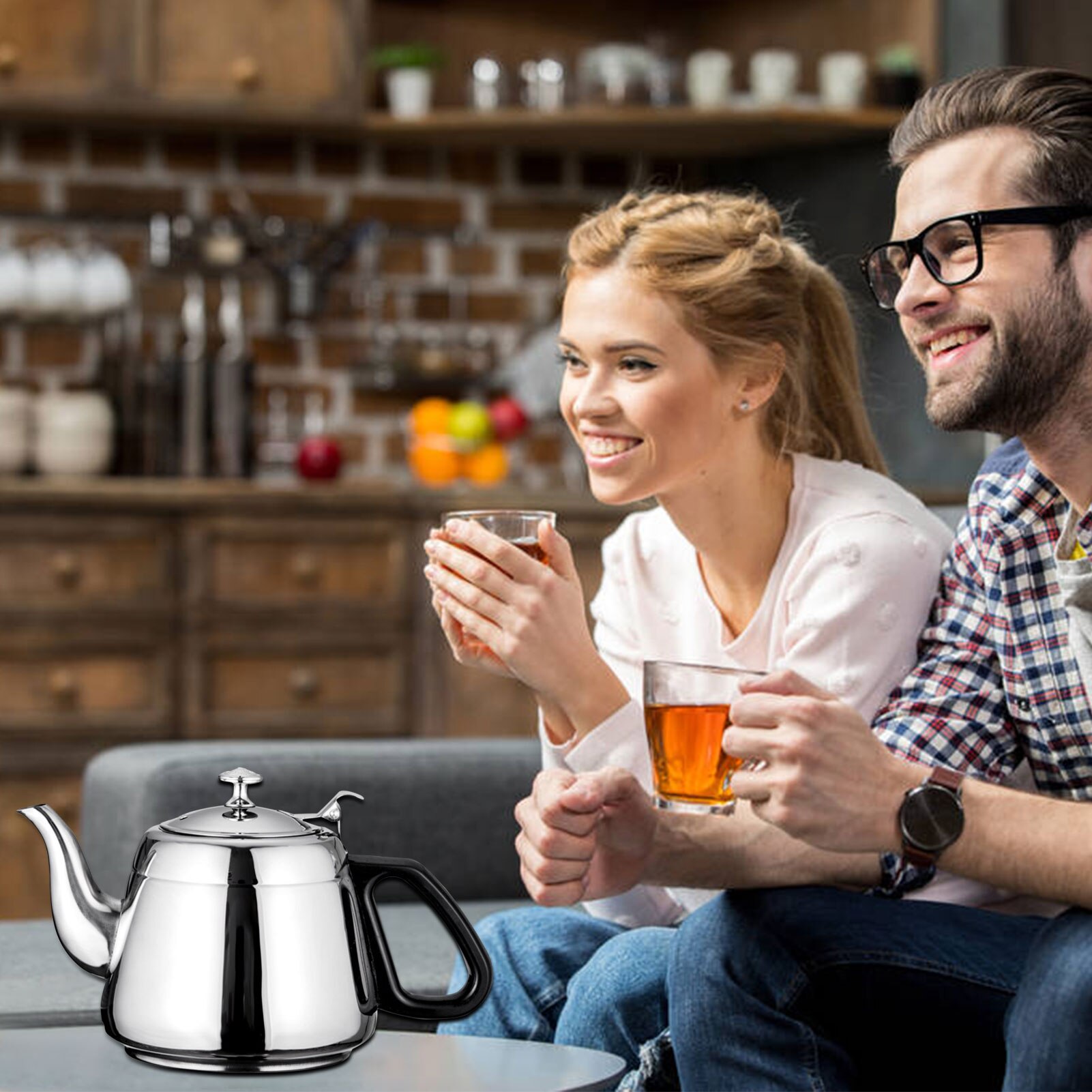 2L Stainless Steel Tea Kettle Food Grade Tea Pot With Heat-Proof Handle - Stovetop Suitable For All Heat Sources